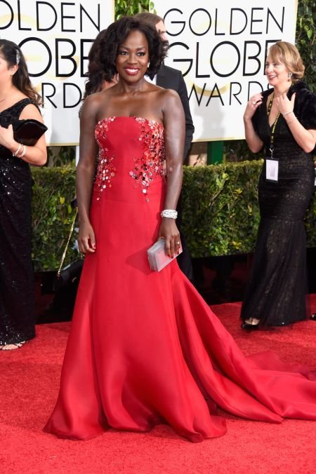 The classic beauty of Viola Davis needs no other bells and whistles to be best dressed - but the 49-year-old stunner made her red carpet loo