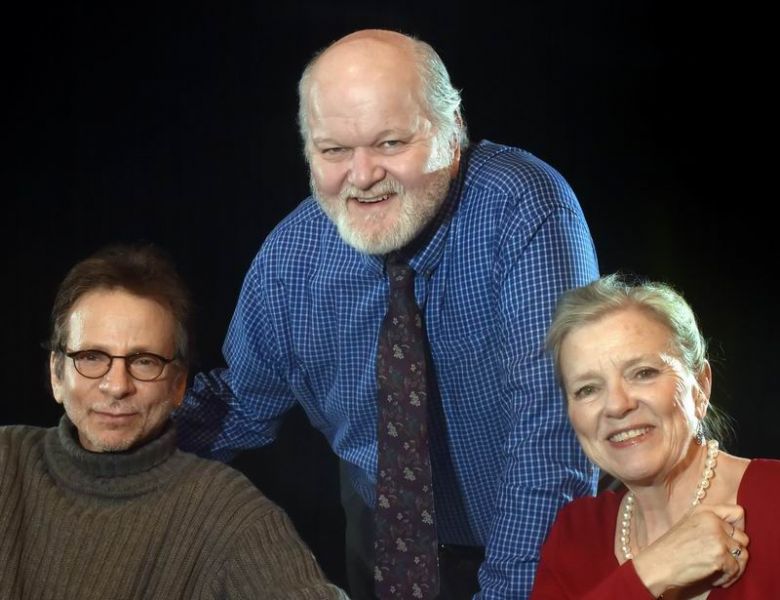 (l-r) Director Brian Zoldessy, Neil Thackaberry as Ben and Annie McEvoy as Betty 