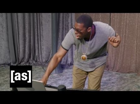Yes, Flying Lotus was checking his email on The Eric Andre Show