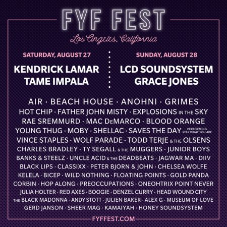 FYF Fest 2016 lineup
