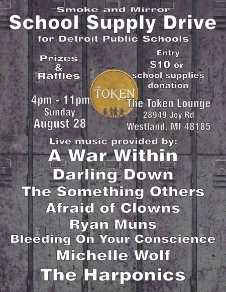 Smoke and Mirror holding school supply drive at The Token Lounge
