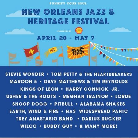 The New Orleans Jazz Fest takes place April 28-May 7